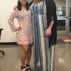 Plus size maxi dress with front split